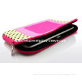 Cute Neoprene Ipad Tablet Case With Zipper Dot Print , Color Customized